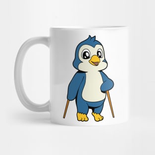 Nordic Walking cartoon Penguin Mug